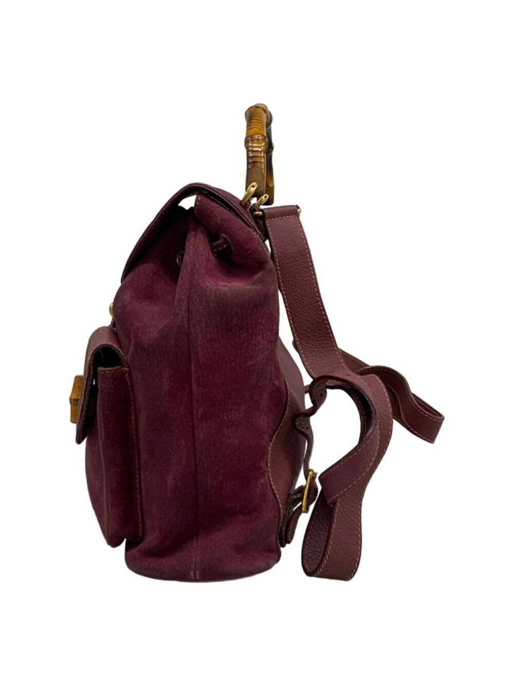 Gucci Backpack Bamboo Purple Leather - Picture 4 of 14
